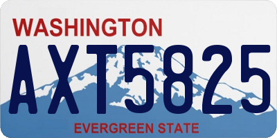 WA license plate AXT5825
