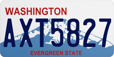 WA license plate AXT5827