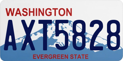 WA license plate AXT5828