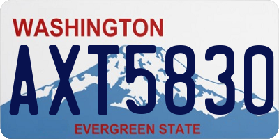 WA license plate AXT5830