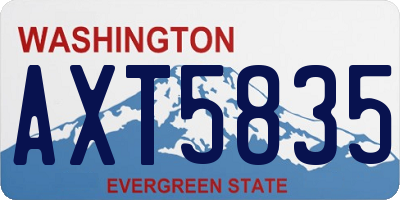 WA license plate AXT5835