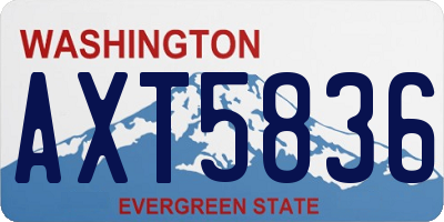 WA license plate AXT5836
