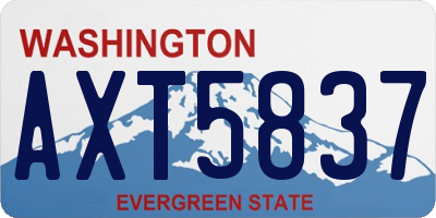 WA license plate AXT5837