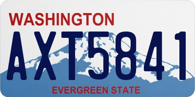 WA license plate AXT5841
