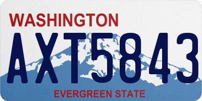 WA license plate AXT5843