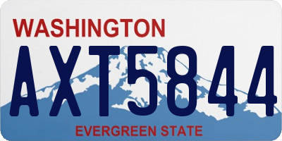 WA license plate AXT5844