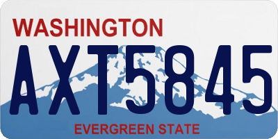 WA license plate AXT5845