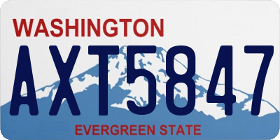 WA license plate AXT5847