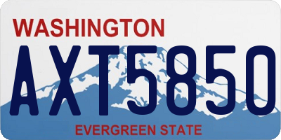 WA license plate AXT5850