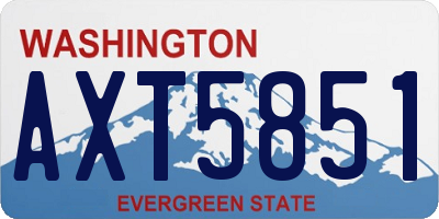 WA license plate AXT5851