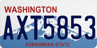WA license plate AXT5853