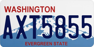 WA license plate AXT5855