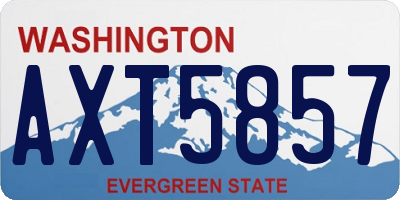 WA license plate AXT5857