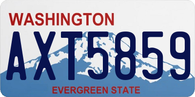 WA license plate AXT5859