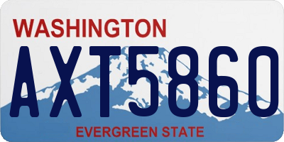 WA license plate AXT5860