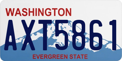 WA license plate AXT5861
