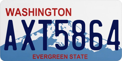 WA license plate AXT5864