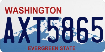 WA license plate AXT5865