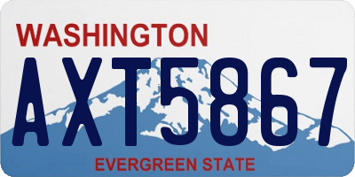 WA license plate AXT5867