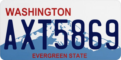 WA license plate AXT5869