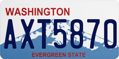 WA license plate AXT5870
