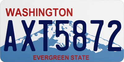 WA license plate AXT5872