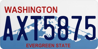 WA license plate AXT5875