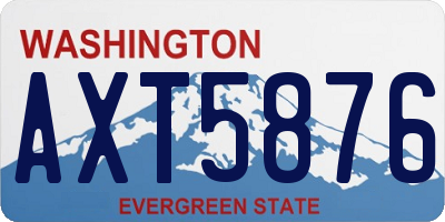 WA license plate AXT5876
