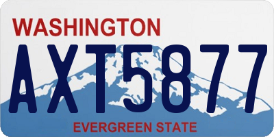 WA license plate AXT5877