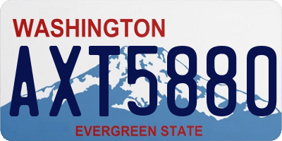 WA license plate AXT5880