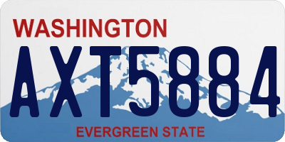 WA license plate AXT5884