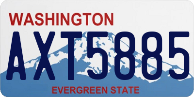 WA license plate AXT5885