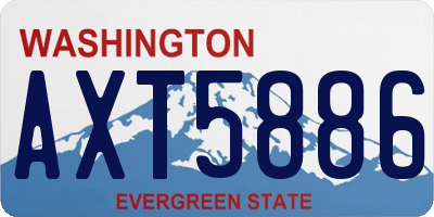 WA license plate AXT5886
