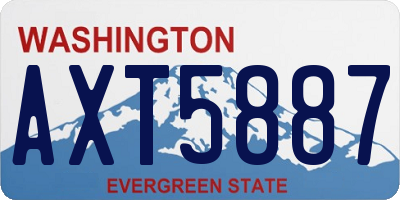 WA license plate AXT5887