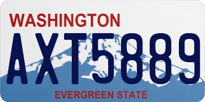 WA license plate AXT5889