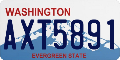 WA license plate AXT5891
