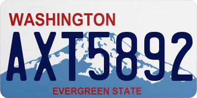 WA license plate AXT5892