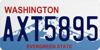 WA license plate AXT5895