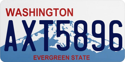 WA license plate AXT5896