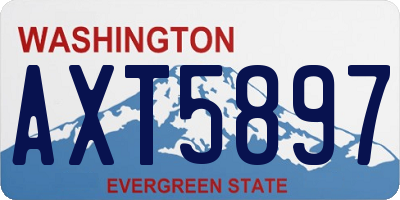 WA license plate AXT5897