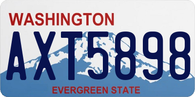 WA license plate AXT5898