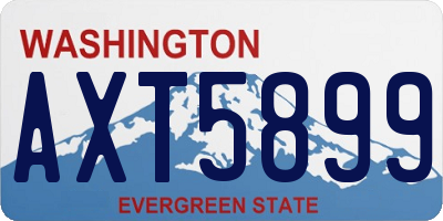 WA license plate AXT5899