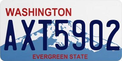 WA license plate AXT5902
