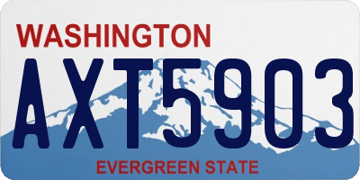WA license plate AXT5903