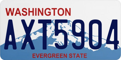 WA license plate AXT5904