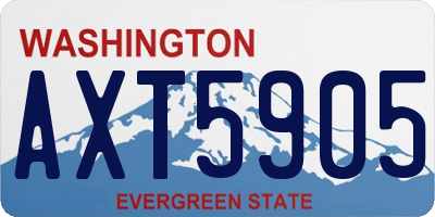 WA license plate AXT5905