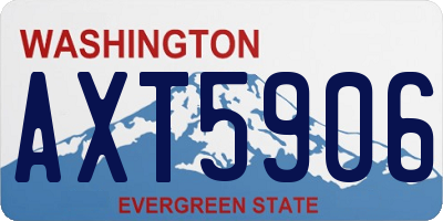 WA license plate AXT5906