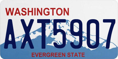 WA license plate AXT5907
