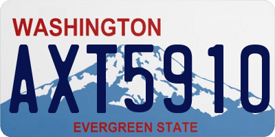 WA license plate AXT5910