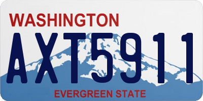 WA license plate AXT5911